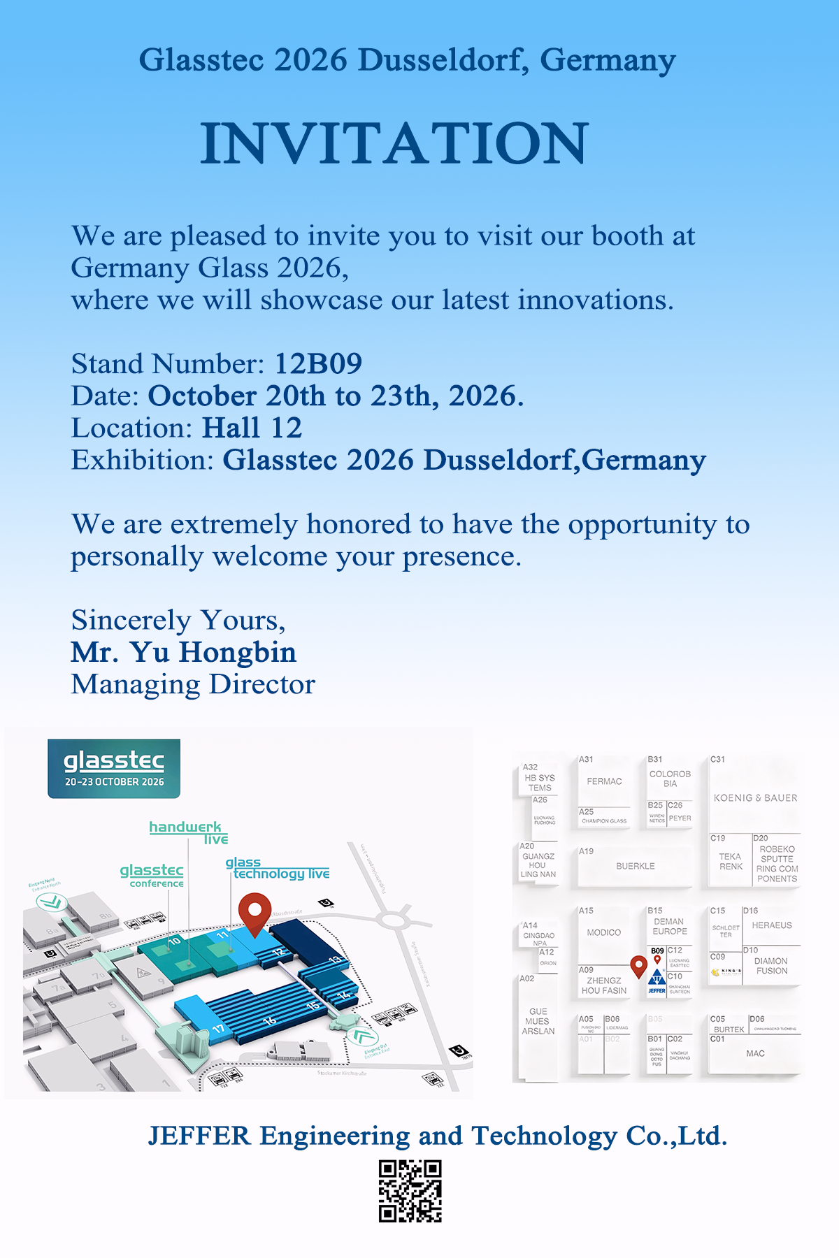 أحدث مدونات الشركة حول شركة JEFFER Engineering تشارك في معرض Glasstec 2026